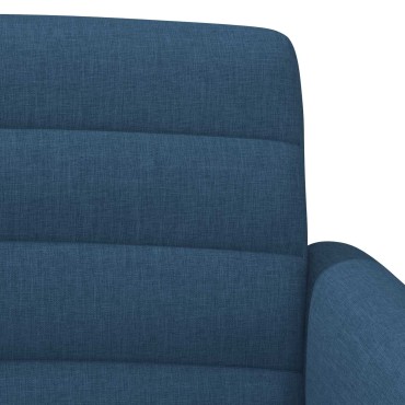 vidaXL Love seat με κουμπιά Μπλε 116x67x80cm Ύφασμα