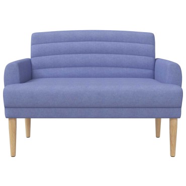 vidaXL Love seat με κουμπιά Μπλε τζην 116x67x80cm Ύφασμα