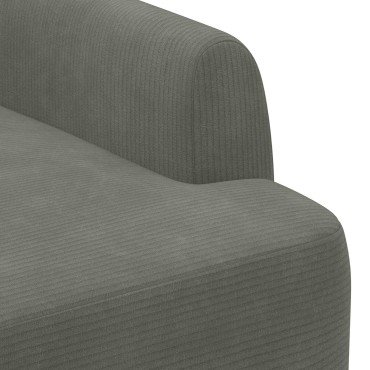 vidaXL Love seat με κουμπιά Ανοιχτό γκρι 116x67x81 εκ