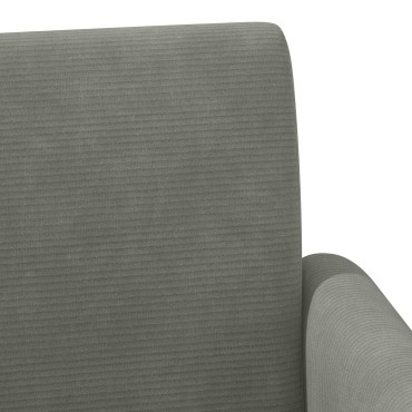 vidaXL Love seat με κουμπιά Ανοιχτό γκρι 116x67x81 εκ