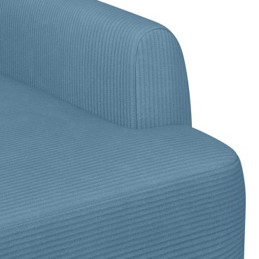 vidaXL Love seat με κουμπιά Μπλε 116x67x81cm Υφασμάτινο Κορντουρά