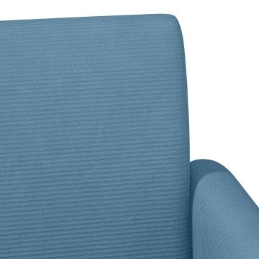 vidaXL Love seat με κουμπιά Μπλε 116x67x81cm Υφασμάτινο Κορντουρά
