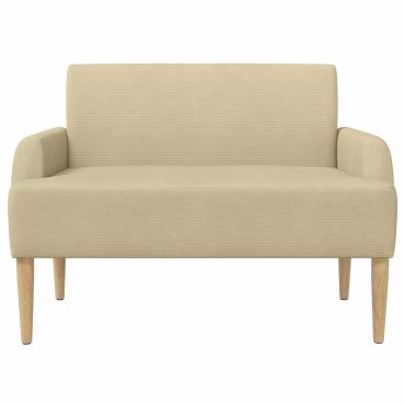 vidaXL Love seat με κουμπιά Ανοιχτό Πράσινο Γκρι 116x67x81 εκ