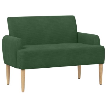 vidaXL Love seat με κουμπιά Τζαγκουάρ Πράσινο 116x67x81 εκ