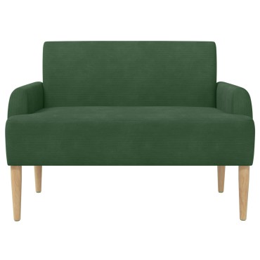 vidaXL Love seat με κουμπιά Τζαγκουάρ Πράσινο 116x67x81 εκ