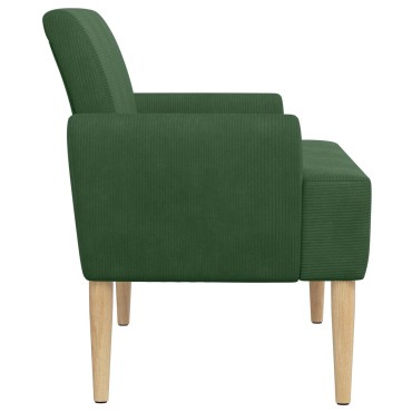 vidaXL Love seat με κουμπιά Τζαγκουάρ Πράσινο 116x67x81 εκ