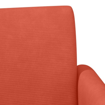 vidaXL Love seat με κουμπιά Κόκκινο Πορτοκαλί 116x67x81 εκ