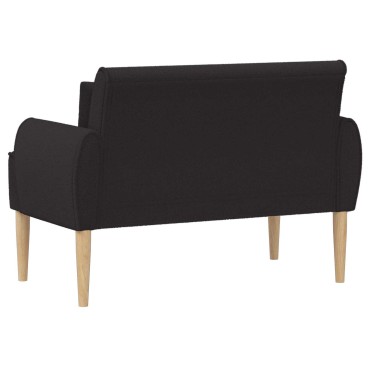 vidaXL Love seat με κουμπιά Μαύρο 117x67x77cm Μπουκλέ