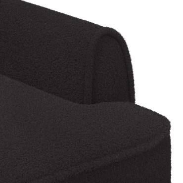 vidaXL Love seat με κουμπιά Μαύρο 117x67x77cm Μπουκλέ