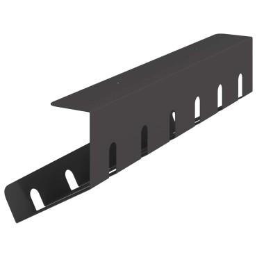 vidaXL Δίσκος Διαχείρισης Καλωδίων Κάτω από το Γραφείο 2 τμχ. Μαύρο