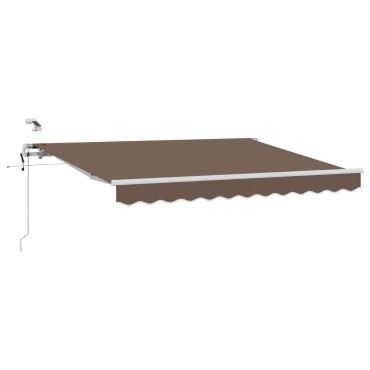 vidaXL Αναδιπλούμενη τέντα Taupe 450 x 350 εκ Πολυεστέρας