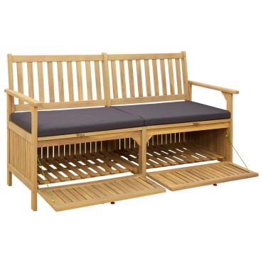 vidaXL Παγκάκι με αποθήκευση 2 -Seater 148x63x84cm Ορθογώνιος 1 τεμ.