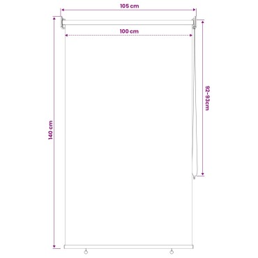 vidaXL Ρολό Εξωτερικού Χώρου 90% Φραγμός UV Taupe 100 x 140 cm HDPE