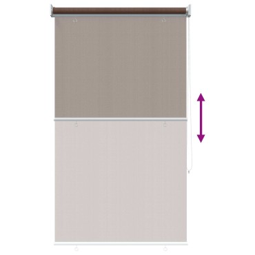 vidaXL Ρολό Εξωτερικού Χώρου 90% Φραγμός UV Taupe 100 x 140 cm HDPE