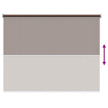 vidaXL Ρολό Εξωτερικού Χώρου 90% Φραγμός UV Taupe 200 x 140 cm HDPE