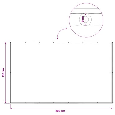 vidaXL Αδιάφανο σκίαστρο μπαλκονιού 180 x 300 cm