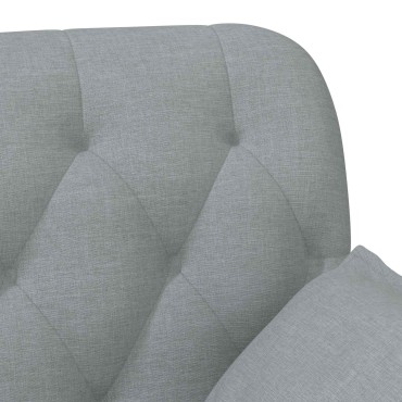 vidaXL Love seat με κουμπιά Ανοιχτό γκρι 111x68x80cm Ύφασμα