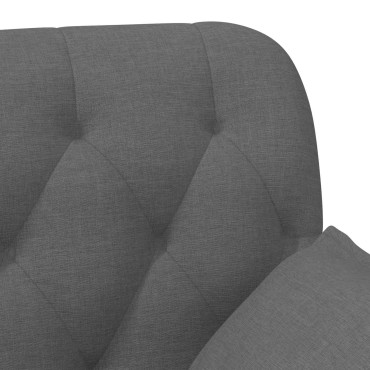 vidaXL Love seat με κουμπιά Σκούρο Γκρι 111x68x80cm Ύφασμα