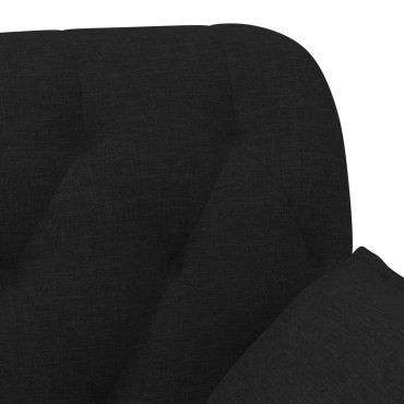 vidaXL Love seat με κουμπιά Μαύρο 111x68x80cm Ύφασμα