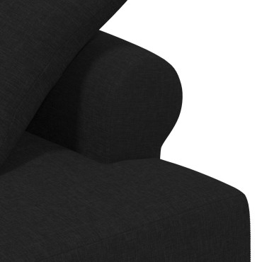 vidaXL Love seat με κουμπιά Μαύρο 120x65x79cm Ύφασμα