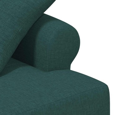 vidaXL Love seat με κουμπιά Σκούρο Πράσινο 120x65x79cm Ύφασμα