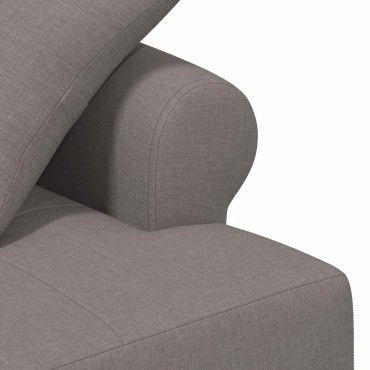 vidaXL Love seat με κουμπιά Taupe 120x65x79cm Ύφασμα