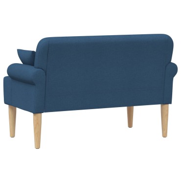 vidaXL Love seat με κουμπιά Μπλε 120x65x79cm Ύφασμα