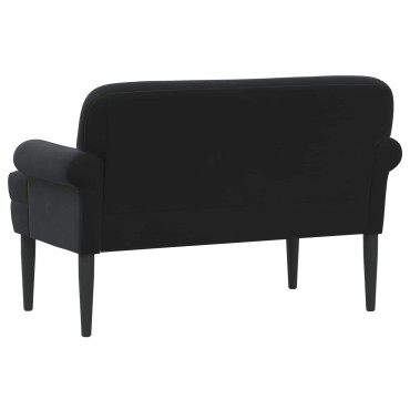 vidaXL Love seat με κουμπιά Μαύρο 120x66x78cm Βελούδο