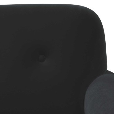 vidaXL Love seat με κουμπιά Μαύρο 120x66x78cm Βελούδο