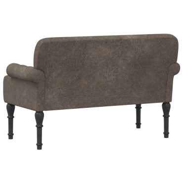 vidaXL Love seat με κουμπιά Σκούρο Γκρι 120x65x78 εκ