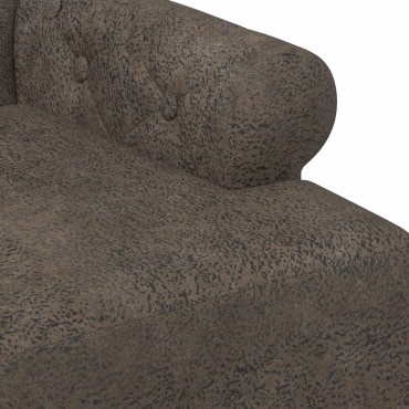 vidaXL Love seat με κουμπιά Σκούρο Γκρι 120x65x78 εκ