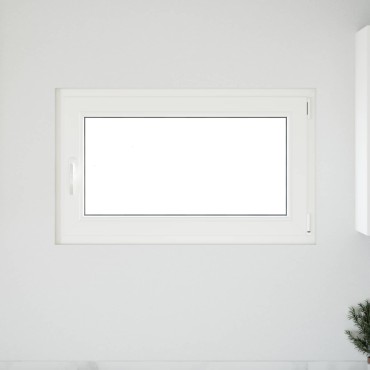 vidaXL Παράθυρο Κάτω Στρώματος RISOR 100 x 60 cm PVC και Γυαλί Λευκό