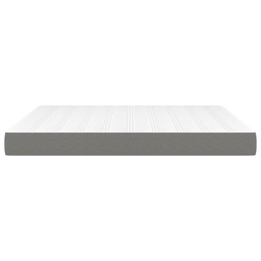 vidaXL Στρώμα με Pocket Springs Μεσαίας Σκληρότητας Σκ. Γκρι 152x203x20cm Ύφασμα Queen 1 τεμ. - Διπλό