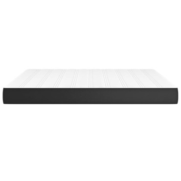 vidaXL Στρώμα με Pocket Springs Μεσαίας Σκληρότητας Μαύρο 152x203x20cm Συνθετικό Δέρμα 1 τεμ. - Διπλό