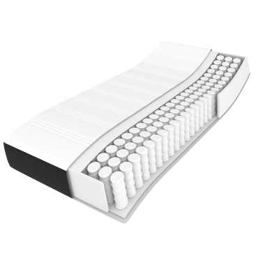 vidaXL Στρώμα με Pocket Springs Μεσαίας Σκληρότητας Μαύρο 152x203x20cm Συνθετικό Δέρμα 1 τεμ. - Διπλό