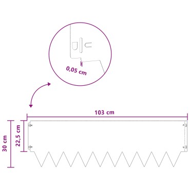 vidaXL Περίγραμμα γκαζόν 10 τμχ. 103 x 30 εκατοστά Ατσάλι Ασημί