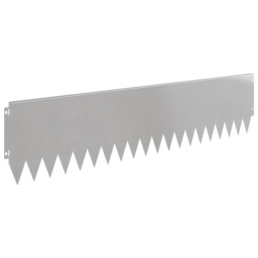 vidaXL Περίγραμμα γκαζόν 10 τμχ. 103 x 25 εκ Ατσάλι Ασημί