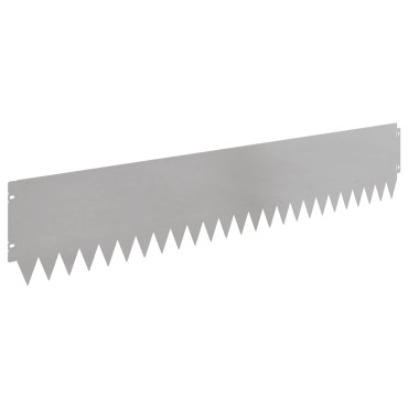 vidaXL Περίγραμμα γκαζόν 10 τμχ. 103 x 20 εκ Ατσάλι Ασημί