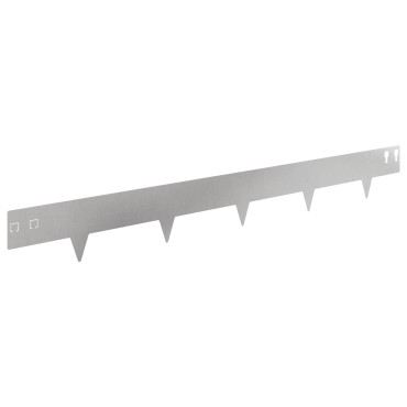 vidaXL Περίγραμμα γκαζόν 50 τμχ. 100 x 12 cm Ατσάλι Ασημί