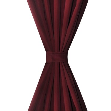 Κουρτίνες με Θηλιές 2 τεμ. Μπορντό 140x225cm από Microsatin