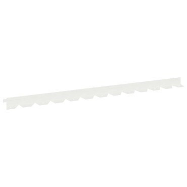 vidaXL Περίγραμμα γκαζόν 20 pcs 102 x 4 x 4 εκ. Ατσάλι Λευκό