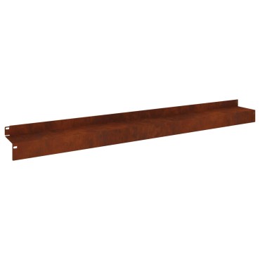 vidaXL Περίγραμμα γκαζόν 10 τμχ. 100 x 10 x 8 εκ Ατσάλι Σκ rusty