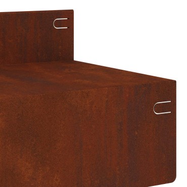 vidaXL Περίγραμμα γκαζόν 20 τμχ. 100 x 10 x 8 εκ Ατσάλι Σκ rusty