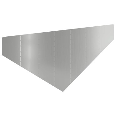 vidaXL Περίγραμμα γκαζόν 100 x 45 cm Ατσάλι Ασημί