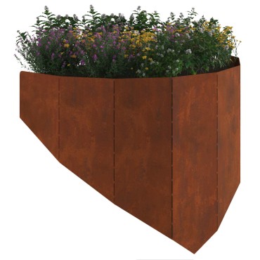 vidaXL Περίγραμμα γκαζόν 4 τμχ. 100 x 45 cm Ατσάλι Σκ rusty