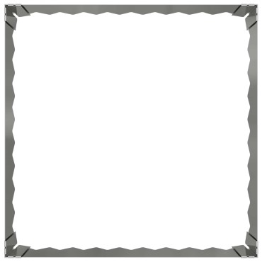 vidaXL Περίγραμμα γκαζόν 60 x 60 x 20 εκ Ατσάλι Ασημί