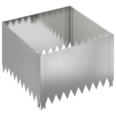 vidaXL Περίγραμμα γκαζόν 60 x 60 x 35 cm Ατσάλι Ασημί