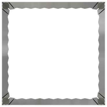 vidaXL Περίγραμμα γκαζόν 60 x 60 x 35 cm Ατσάλι Ασημί