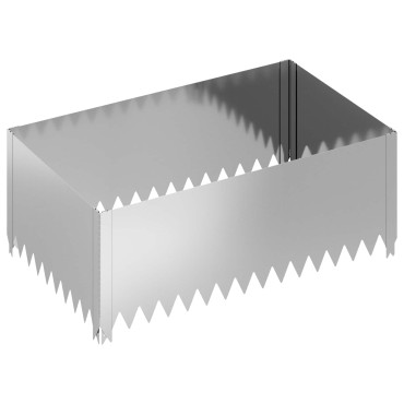 vidaXL Περίγραμμα γκαζόν 100 x 60 x 35 cm Ατσάλι Ασημί