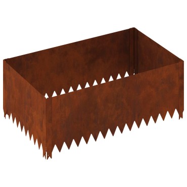 vidaXL Περίγραμμα γκαζόν 100 x 60 x 35 cm Ατσάλι Σκ rusty